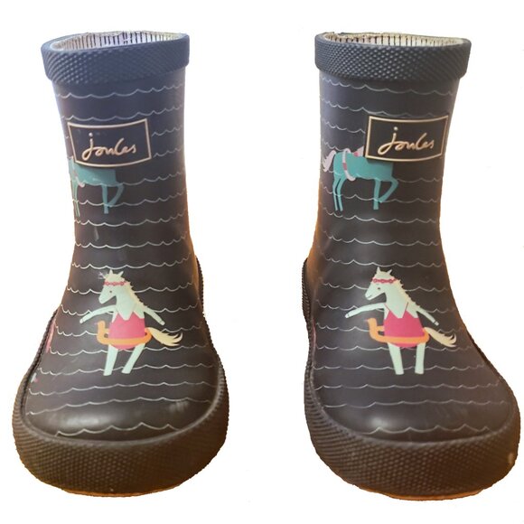Joules Other - Joules French Navy Sea Pony Welly Rain Boot Girls Toddler Size 6